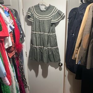 Entro Dark Green Floral Blouse